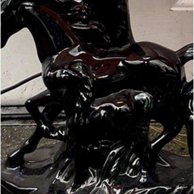1950s Mid-Century Modern Phil Mar Porcelain Mare & Colt Horse Table Lamp - a Pair For Sale - Image 12 of 14