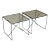 1980s Iron and Glass Modernist Tables Attributed to Max Sauze, a Pair For Sale