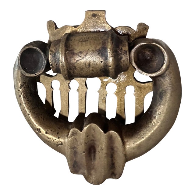 Antique Turkish Solid Brass Knocker For Sale