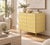 Wood Butter Yellow 90-Sphere Murano Glass Cabinet with Brass Legs from Justfurnituress SRL For Sale - Image 7 of 9