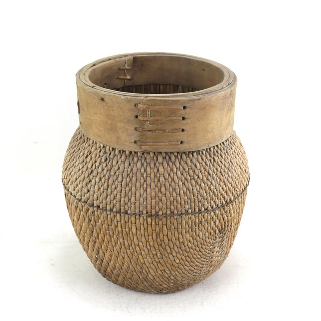 Farmhouse Chinese Woven River Basket, Circa Late 19th Century For Sale - Image 3 of 8