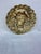 Vintage brass catchall/ashtray depicting a relief portrait of a young woman. This is a pre-owned item so please see all...