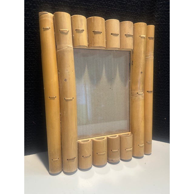 Vintage Bamboo Picture Frame For Sale - Image 11 of 11