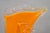 Late 20th Century Ion Tamaian Postmodern Orange Blown Art Glass 20" Large Abstract Face Sculpture For Sale - Image 4 of 18