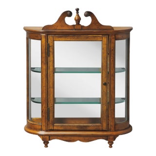 Melinda Wall Curio, Medium Brown For Sale