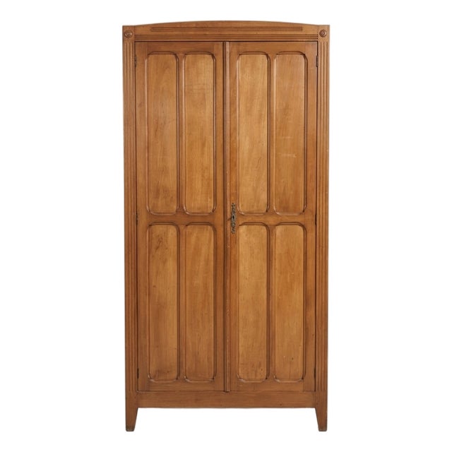 French Armoire with Fluted Details, 1950s For Sale