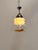 Beautiful vintage pendant lamp dating from the 1970s , featuring a highly decorative sculptural glass shade with...