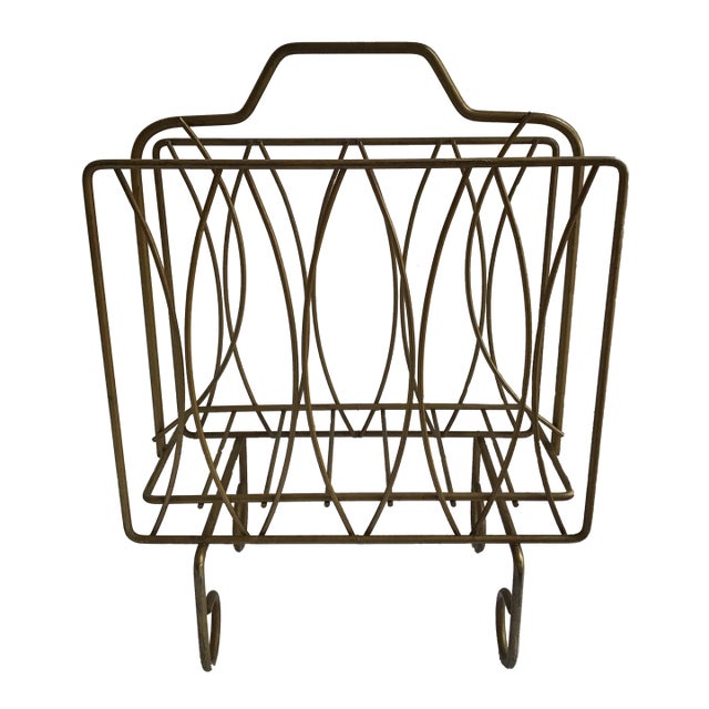 Vintage Magazine Rack Mid-Century For Sale