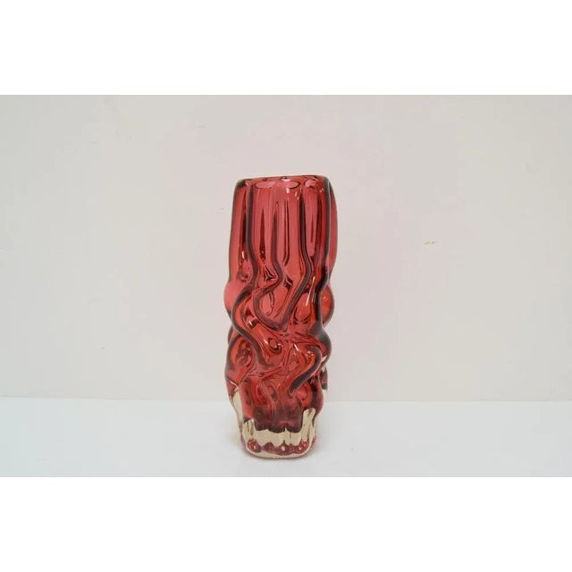 Glass Vase attributed to Pavel Head for Crystalex Nový Bor, 1970s For Sale - Image 3 of 13