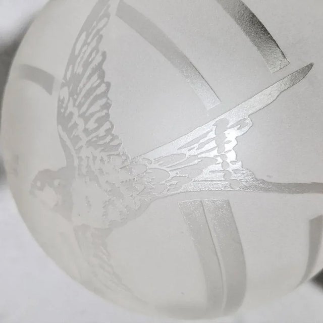 1930s Art Deco Ceiling Lamp in Glass from Mailland, 1930s For Sale - Image 5 of 7