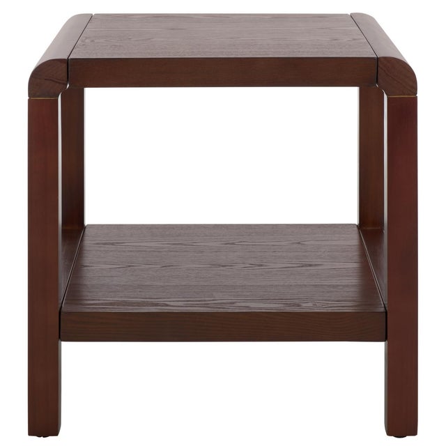 Brown Omara 1 Shelf Side Table in Walnut For Sale - Image 8 of 8