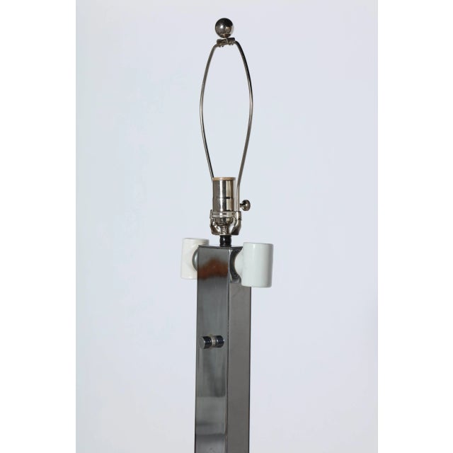 George Kovacs 1970s George Kovacs International Style Chromed and Black Steel Five Socket Floor Lamp For Sale - Image 4 of 9