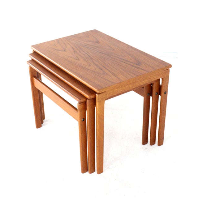 Vintage Danish Nesting Tables, 1960s, Set of 3 For Sale - Image 6 of 15
