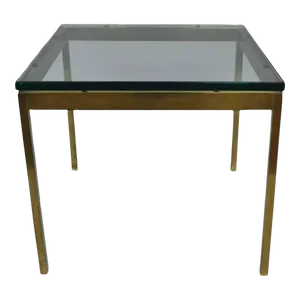 Late 20th Century Mid Century Modern Burnished Brass Bronze Square Side Table by Scope Furniture