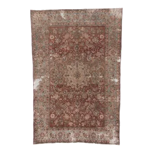 Early 20th Century Distressed Antique Persian Tabriz Rug, 06'05 X 09'08