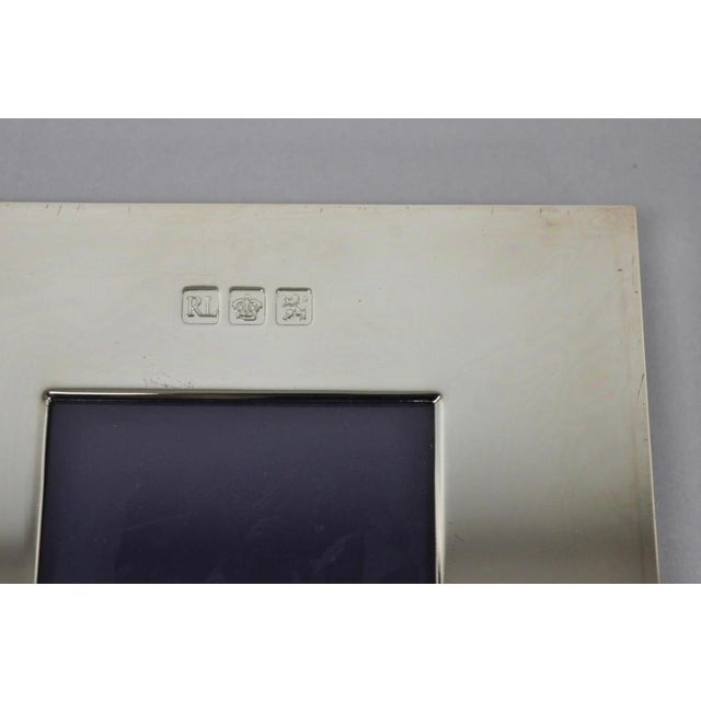 Lauren Ralph Lauren Late 20th Century Lauren Ralph Lauren Silver Plated Normandy Modern 3.5x5 Photo Picture Frame (A) For Sale - Image 4 of 17