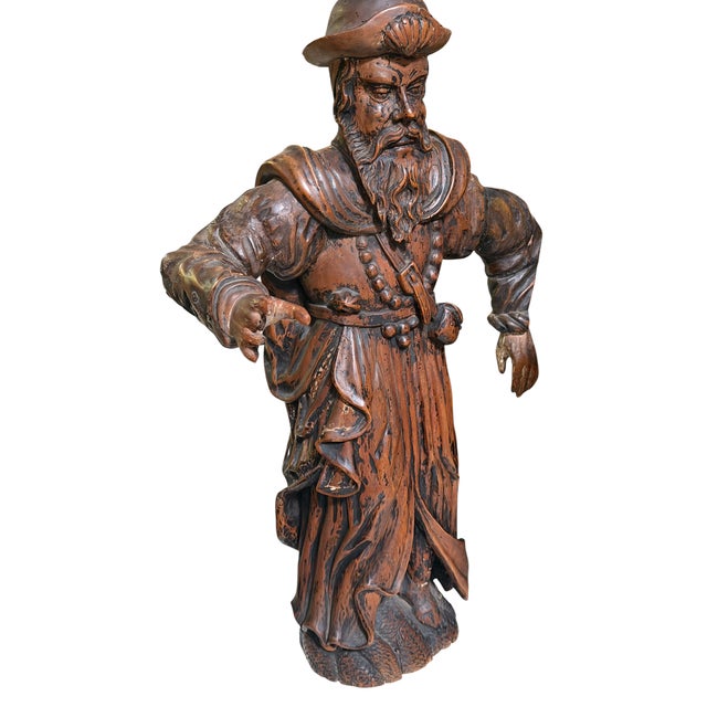 17th Century 27" Antique St. James Jacobus the Pilgrim Santos Sculpture For Sale - Image 5 of 8