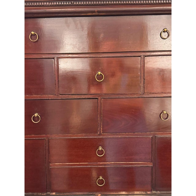Brown 19th Century Mahogany Cabinet With Dresser Base For Sale - Image 8 of 16
