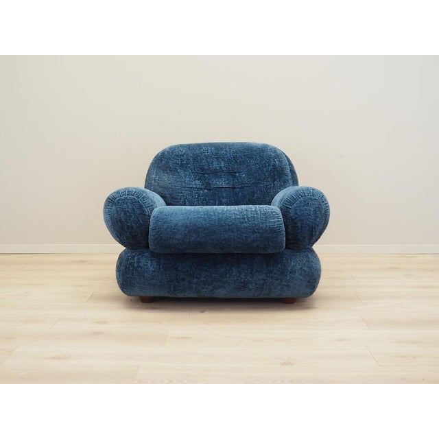 Postmodern Italian Blue Armchair, Italy, 1970s For Sale - Image 3 of 15