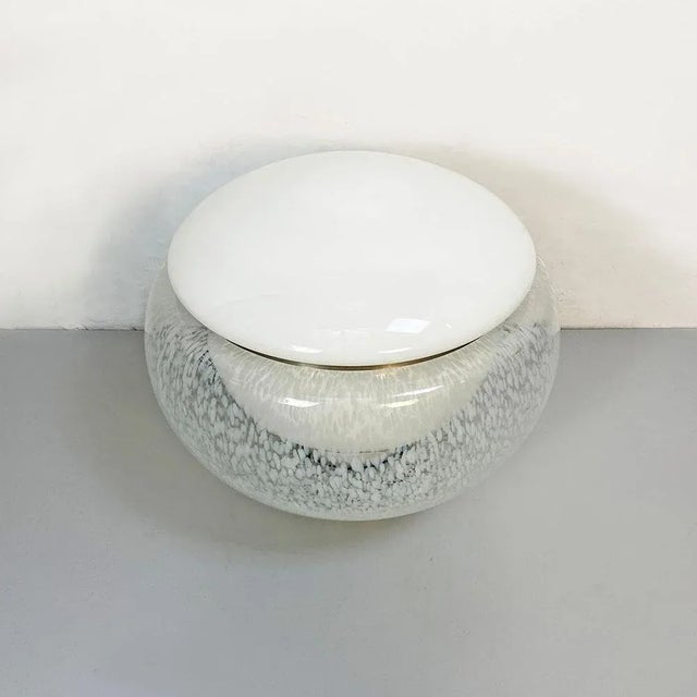 Metal Mid-Century Italian Modern Murano Glass & Steel Table Lamps, 1960s, Set of 2 For Sale - Image 7 of 15