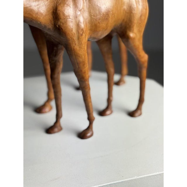 Leather Decorative Statues of Dromedaries, Set of 2 For Sale - Image 12 of 17