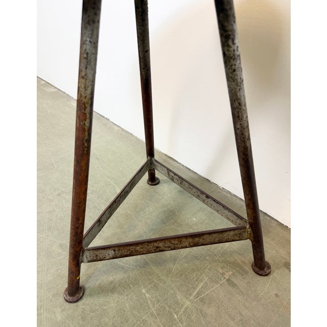 Industrial Grey Workshop Stool, 1960s For Sale - Image 11 of 18