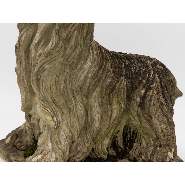 1970s Vintage Dog Yorkshire Terrier Concrete Garden Ornament For Sale - Image 5 of 8