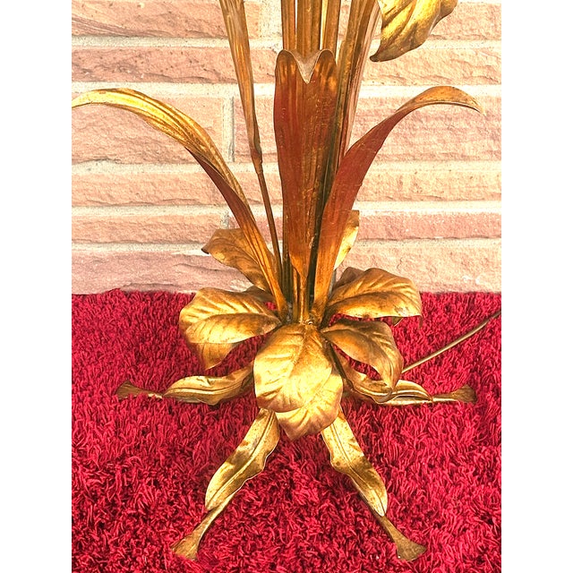 Mid-Century Modern Gold-Plated Metal and Glass Shade Floor Lamp from Hans Kögl, 1960s For Sale - Image 3 of 11