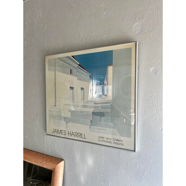 Lovely vintage framed art poster by artist James Harrill. Excellent condition. 27" x 24"