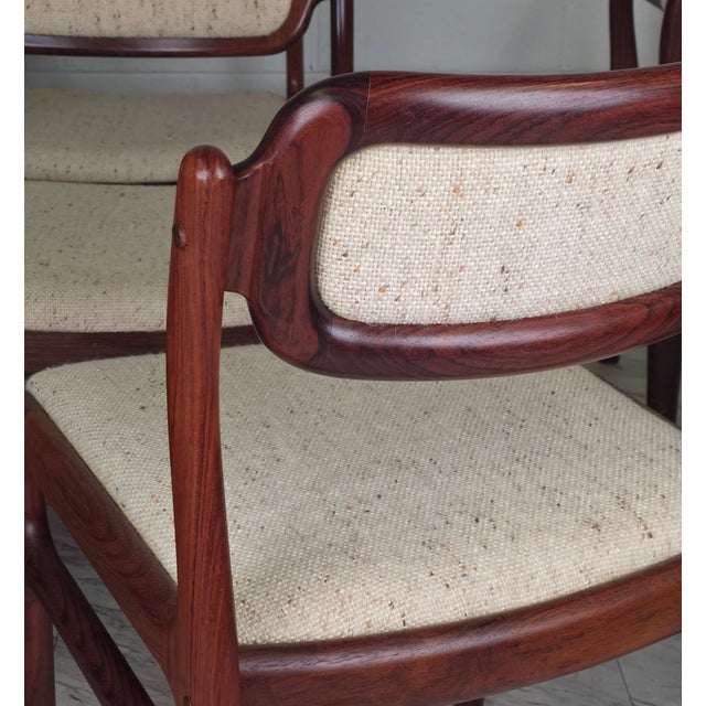 Late 20th Century Late 20th Century Set of 10 Rosewood Dining Chairs by Johannes Andersen for D-Scan For Sale - Image 5 of 7