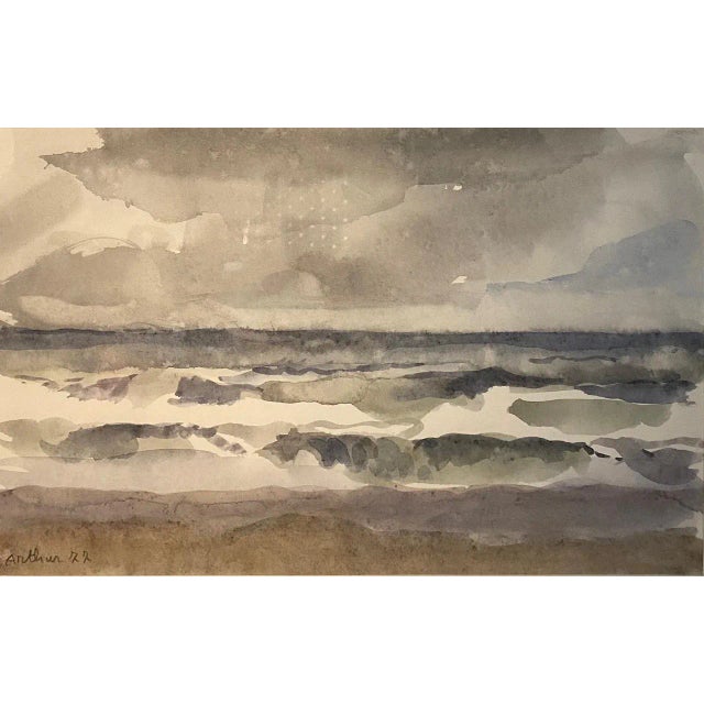 Edouard Arthur, Bretagne II, Watercolor, 1977 For Sale - Image 8 of 8