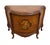 Rococo Vintage Antique Banded Walnut French Louis XV Rococo Style 42" Carved Console W. Pastoral Inlay For Sale - Image 3 of 11