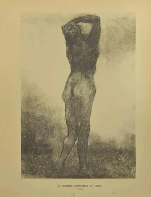 After Odilon Redon, La Première Conscience du Chaos, Lithograph, 1923