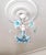Vintage Murano Style Glass Chandelier, 1980s Blue Floral Lamp, Small Italian Ceiling Light For Sale - Image 4 of 13