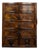 Vintage Chinese Rosewood Miniature Cabinet With Hair Grain and Brass Pulls For Sale