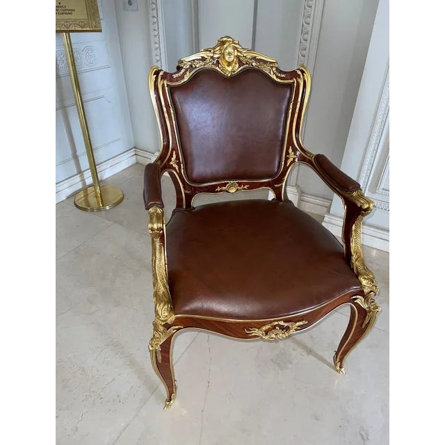 Vintage Armchair in Style of Francois Linke, Paris For Sale - Image 5 of 9
