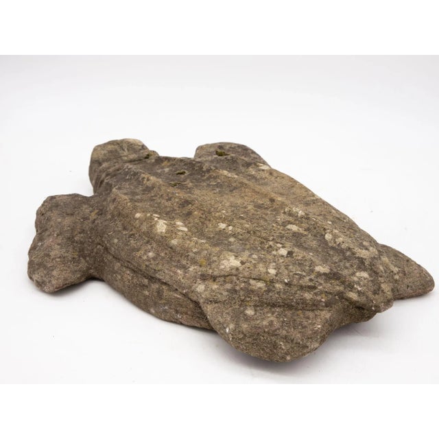 English Vintage Reconstituted Stone Turtle Garden Ornament, England Mid 20th Century For Sale - Image 3 of 8