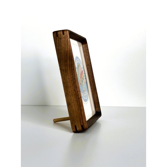 Wisconsin Dells Balloon Rally Vintage Travel Patch Solid Wood Framed For Sale - Image 4 of 5