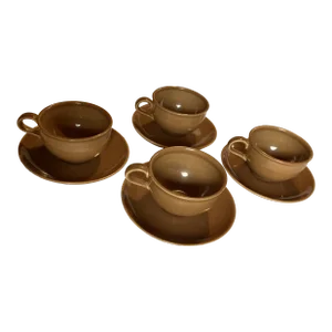 Vintage Russell Wright Iroquois Cup and Saucer Set- 8 Pieces