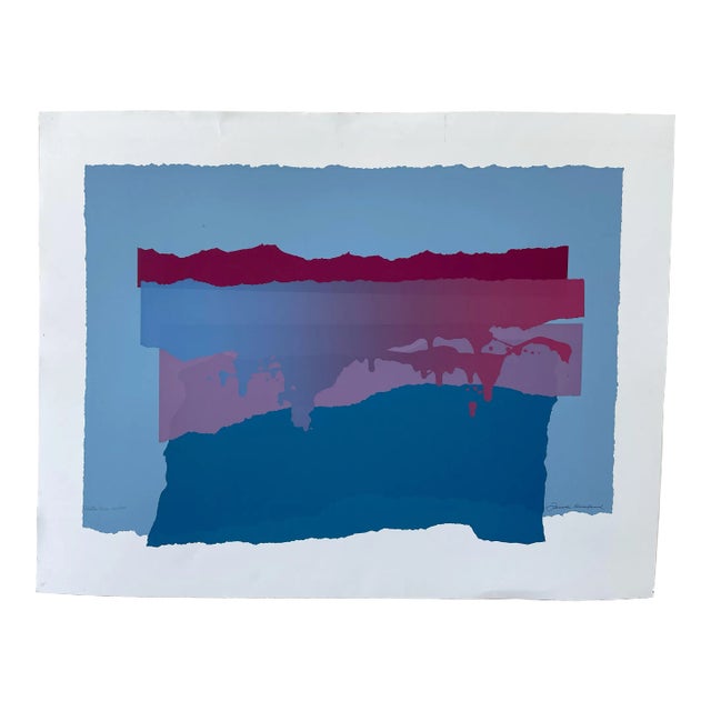 1980’s “Palette Four” Abstract Serigraph by Frank Rowland For Sale