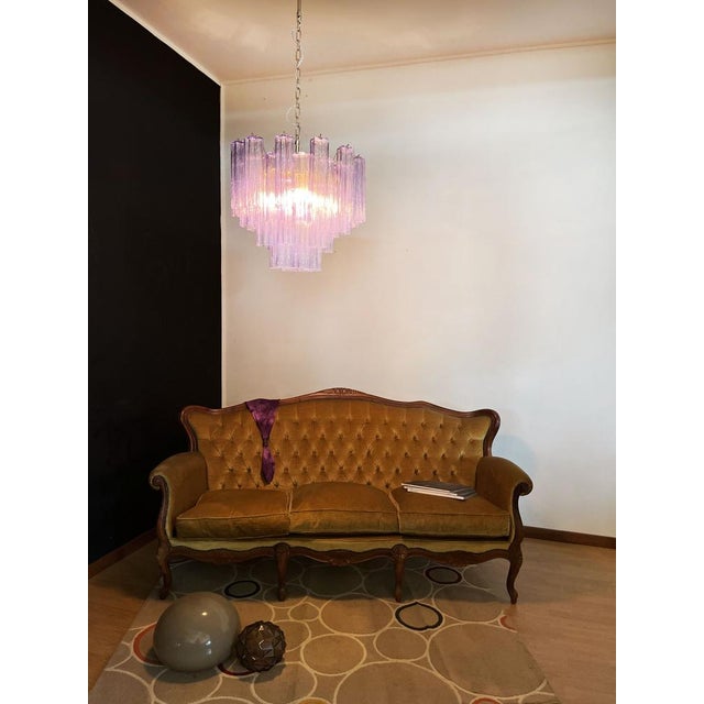 Murano Glass Tube Chandelier, 1990s For Sale - Image 16 of 18