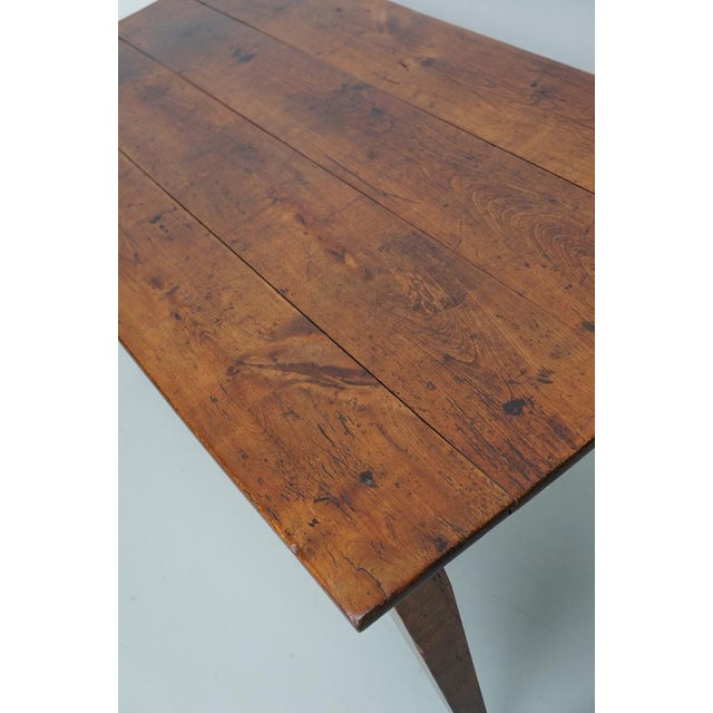 Antique French Rustic Farmhouse Dining Table in Oak and Fruitwood, 1800s For Sale - Image 14 of 18