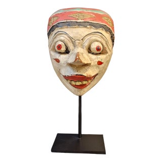Balinese Mask on a Stand, 1950s For Sale