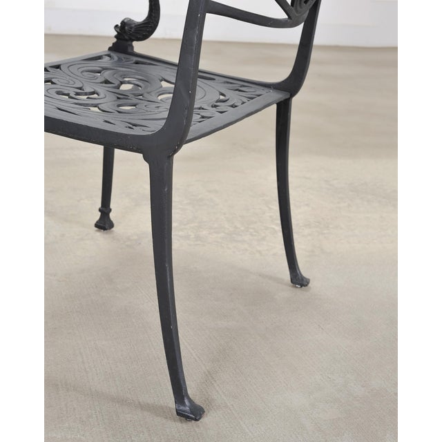 Kenneth Lynch Style Star and Dolphin Garden Table and Six Chairs For Sale - Image 16 of 18