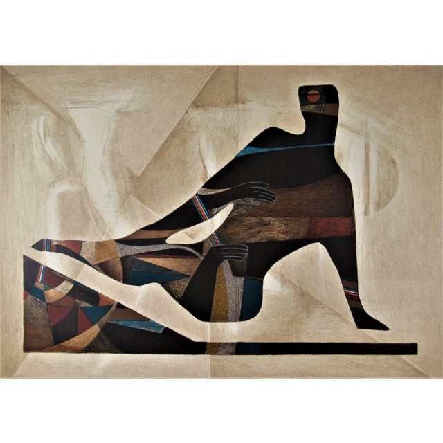 Artist: Neal Doty (American, born 1941) Title: Man Sitting Year: 1979 Medium: Color serigraph Edition: Numbered 93/135 in...