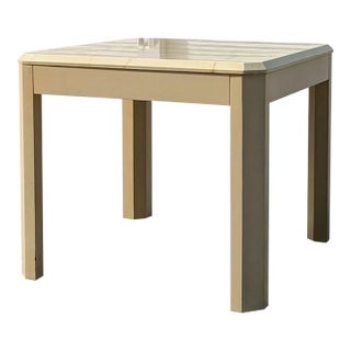 Postmodern Cream Laminate Side Table, 1980s For Sale
