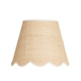 Image of Matilda Goad Raffia Scallop Lampshade With Cream Trim, Small For Sale