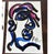 Abstract 20th Century Cubist Profile Paintings by Peter Keil a Pair For Sale - Image 3 of 6