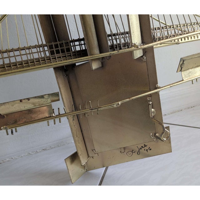 Metal 1976 Curtis Jere Brooklyn Bridge Wall Sculpture For Sale - Image 7 of 10