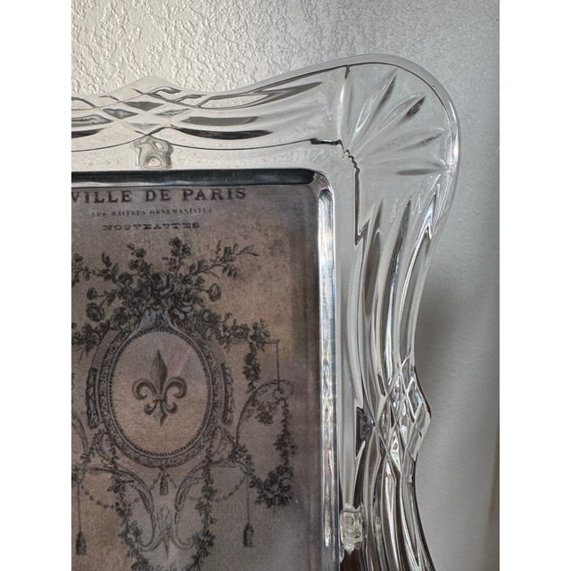 Transparent Late 20th Century Vintage Mikasa "Simone" Crystal Scalloped Picture Frame For Sale - Image 8 of 8